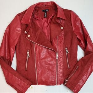 NWT! Bloomingdale's Red Biker Jacket